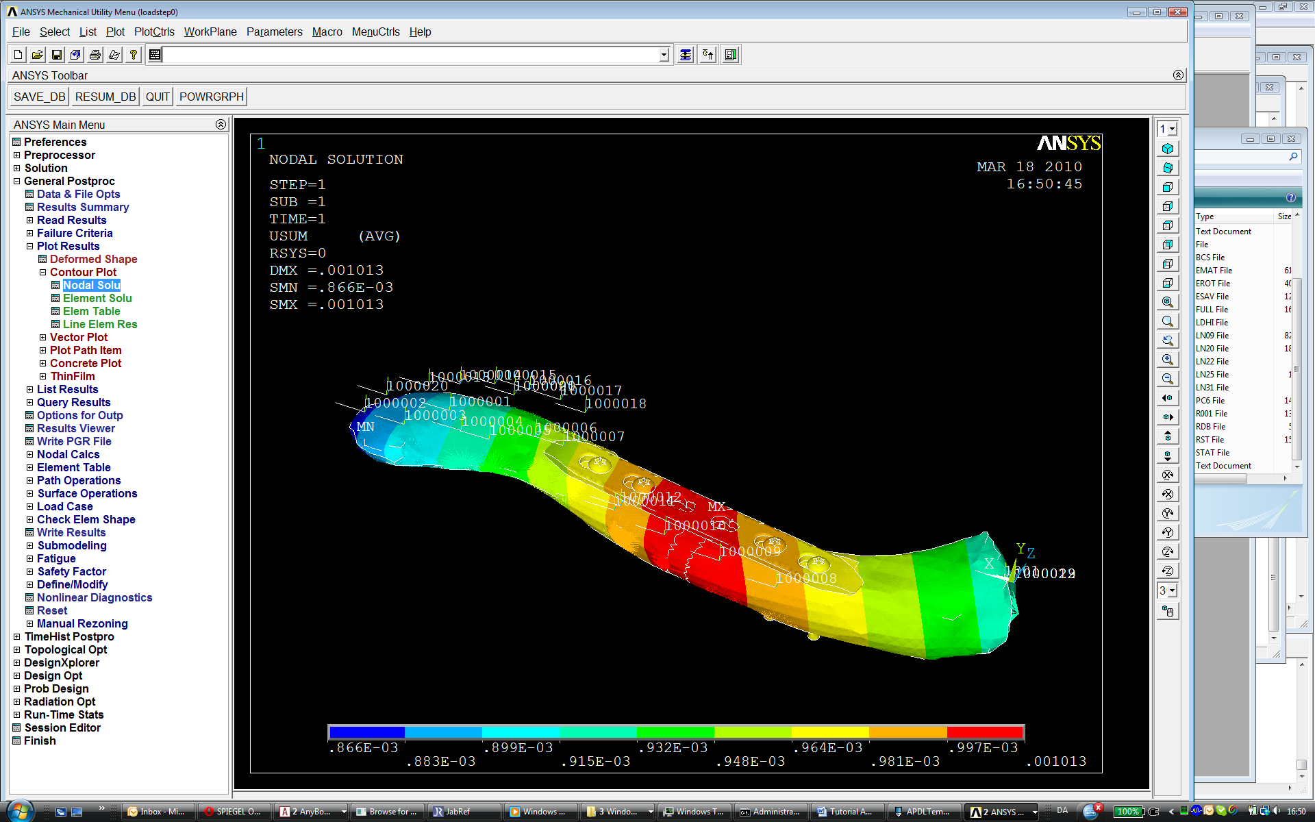 Ansys stresses