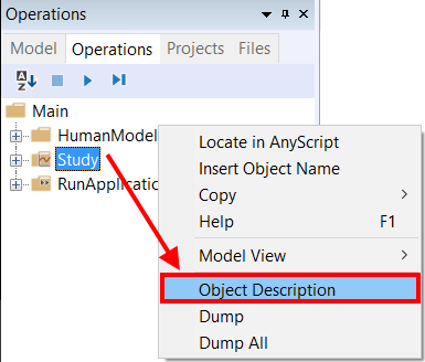 Operations tree object description