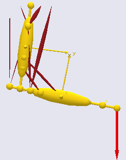 Simple arm model with force