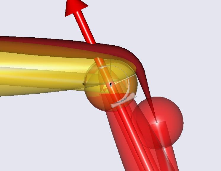 Model view knee closeup 2