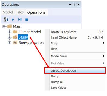 Operations tree object description