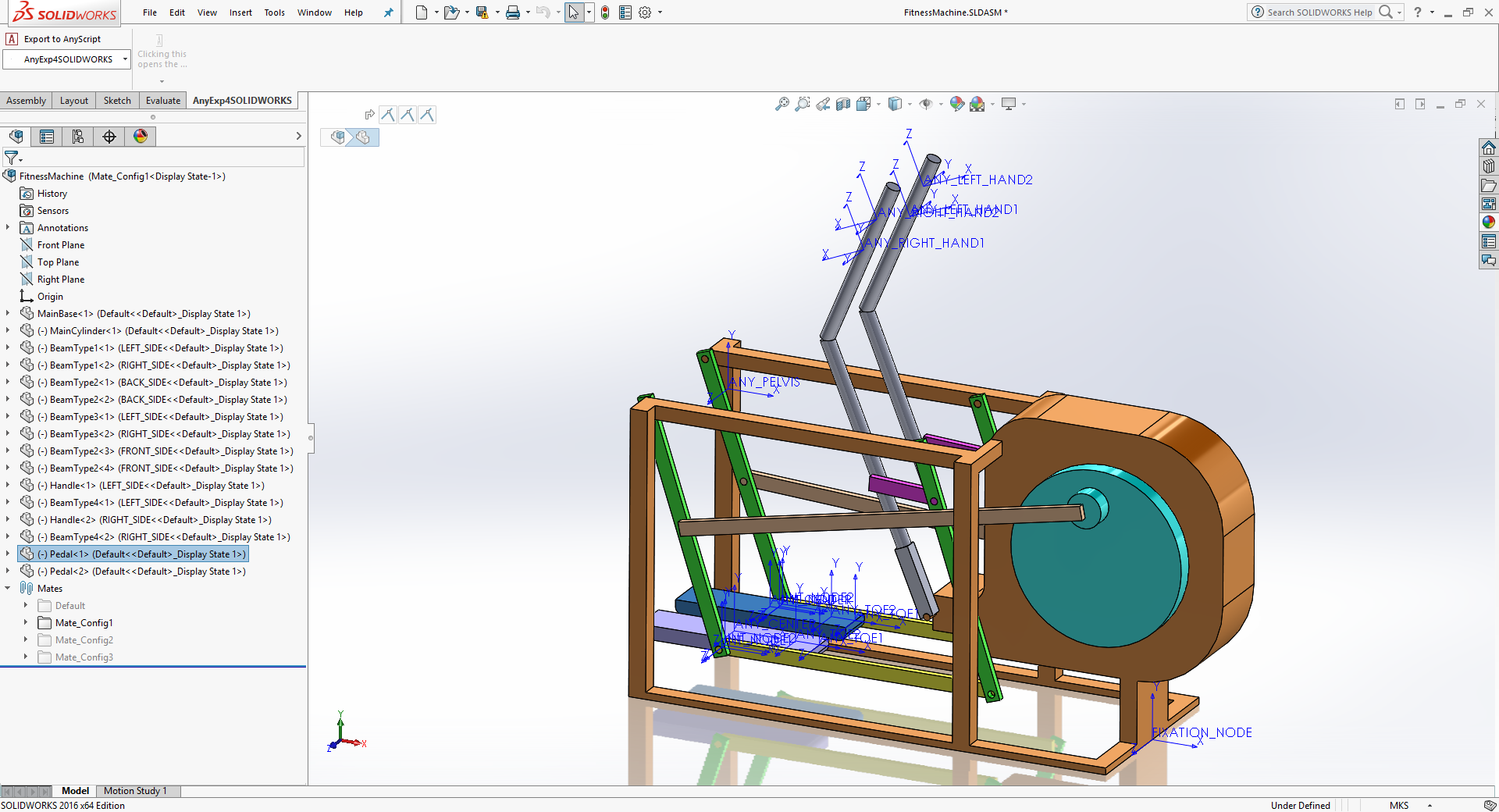 SolidWorks fitnessmachine